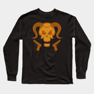 Skull with gun Long Sleeve T-Shirt